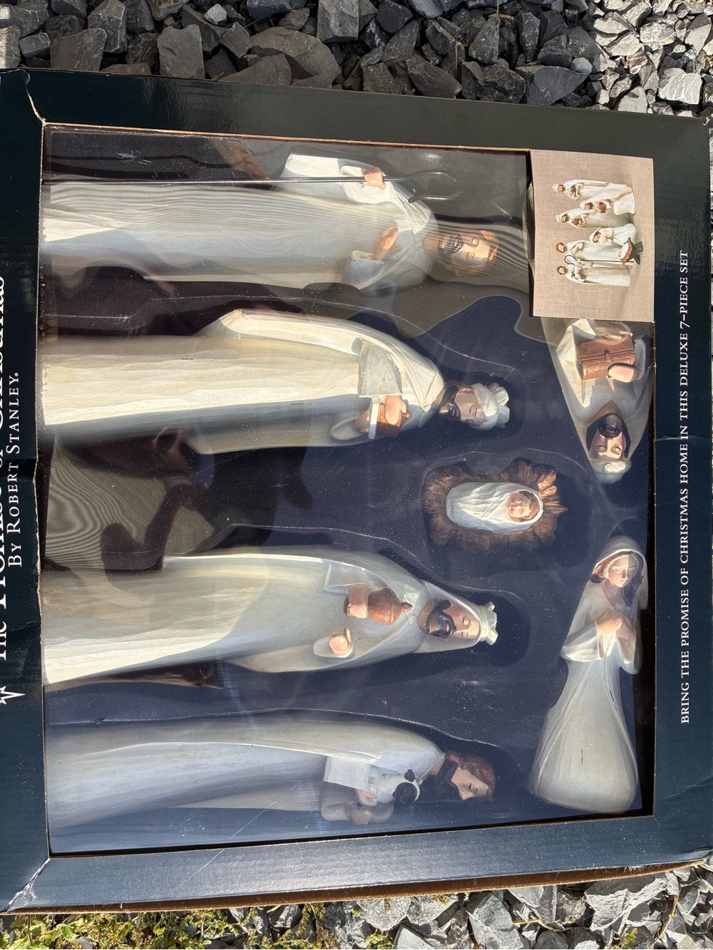 White Nativity Figurine Set by Robert Stanley - Holiday Home Decor #Christmas